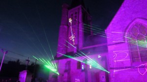 Show laser sur l'eglise  Mai 2015             